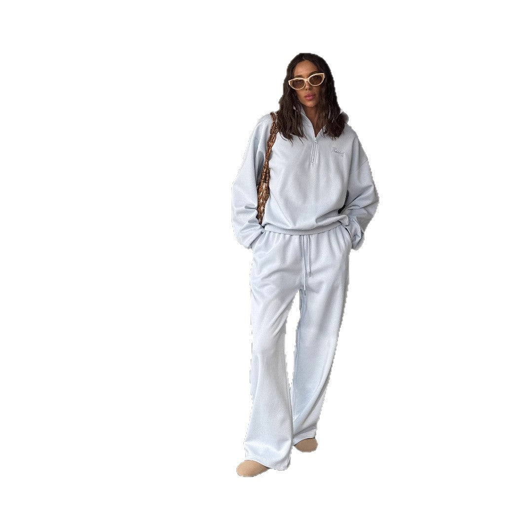 Women's sporty set with high collar and elastic waistband NOVAE