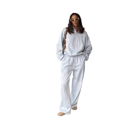 Women's sporty set with high collar and elastic waistband NOVAE