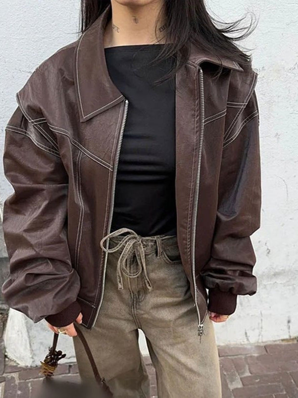 Women's fashionable wrap blazer with structured sleeves NOVAE