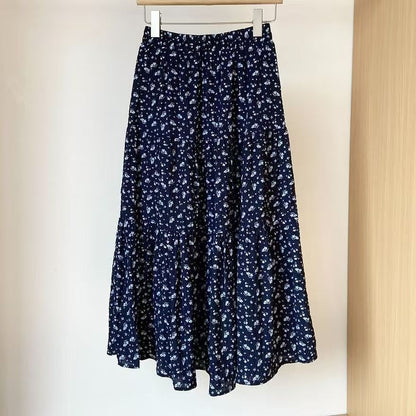 Women's maxi skirt with romantic floral pattern and casual design NOVAE