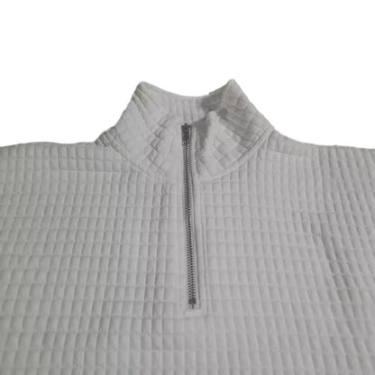 Women's fashionable quilted sweater with half zipper NOVAE