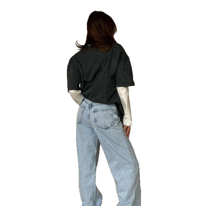 Women's comfortable oversized T-shirt with a casual cut and unique finish NOVAE