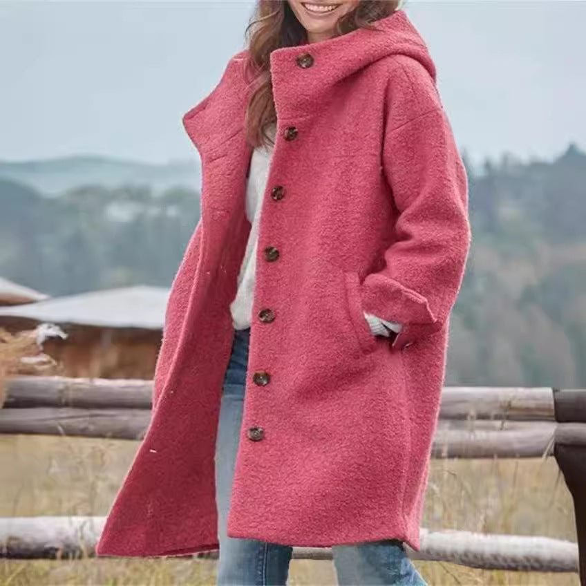 Women's oversized wool coat in a casual look NOVAE