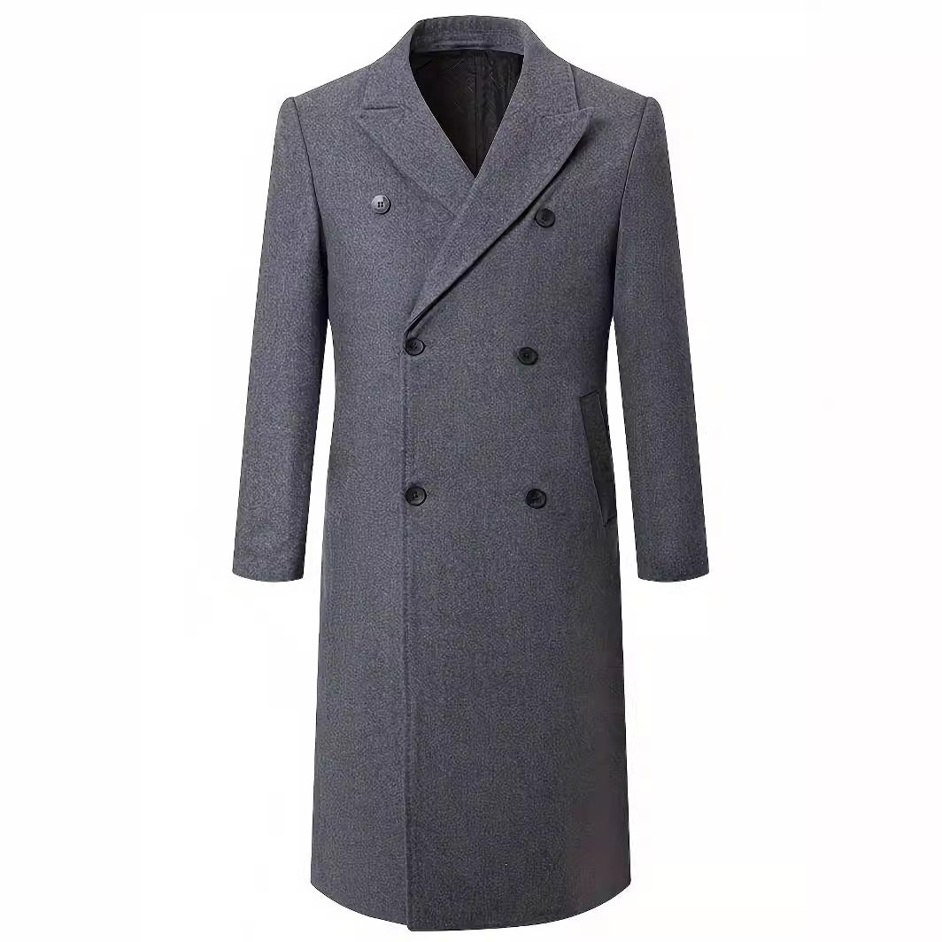 Men's elegant double-front coat with traditional collar NOVAE