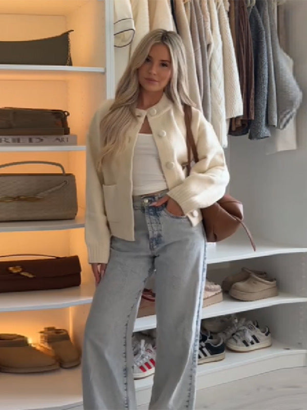 Women's oversized cardigan with button details NOVAE