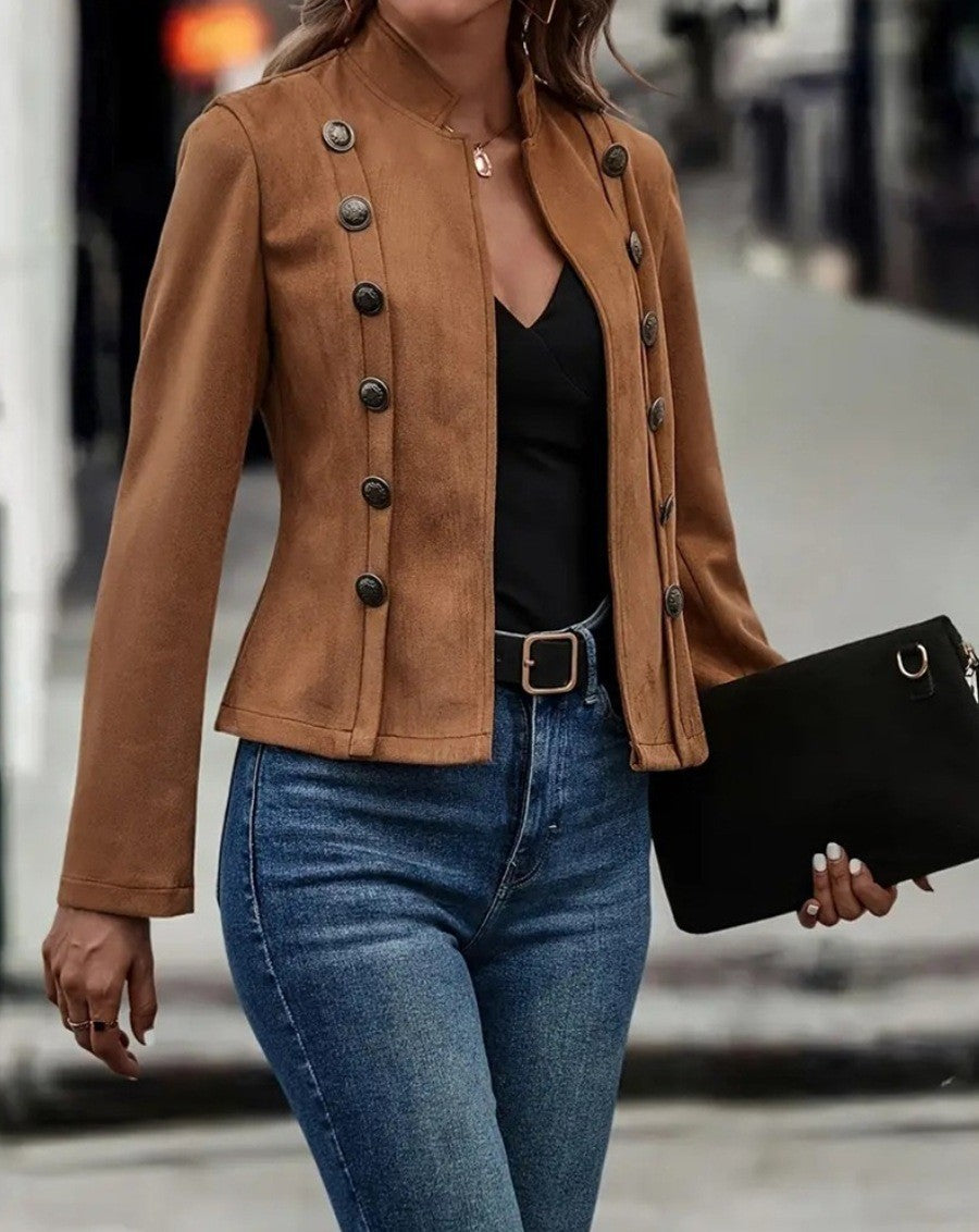 Women's romantic blazer with unique button details NOVAE