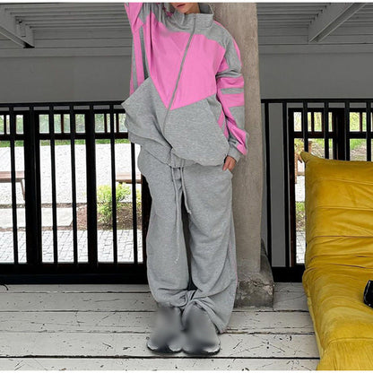 Women's tracksuit with contrasting colors and high collar NOVAE