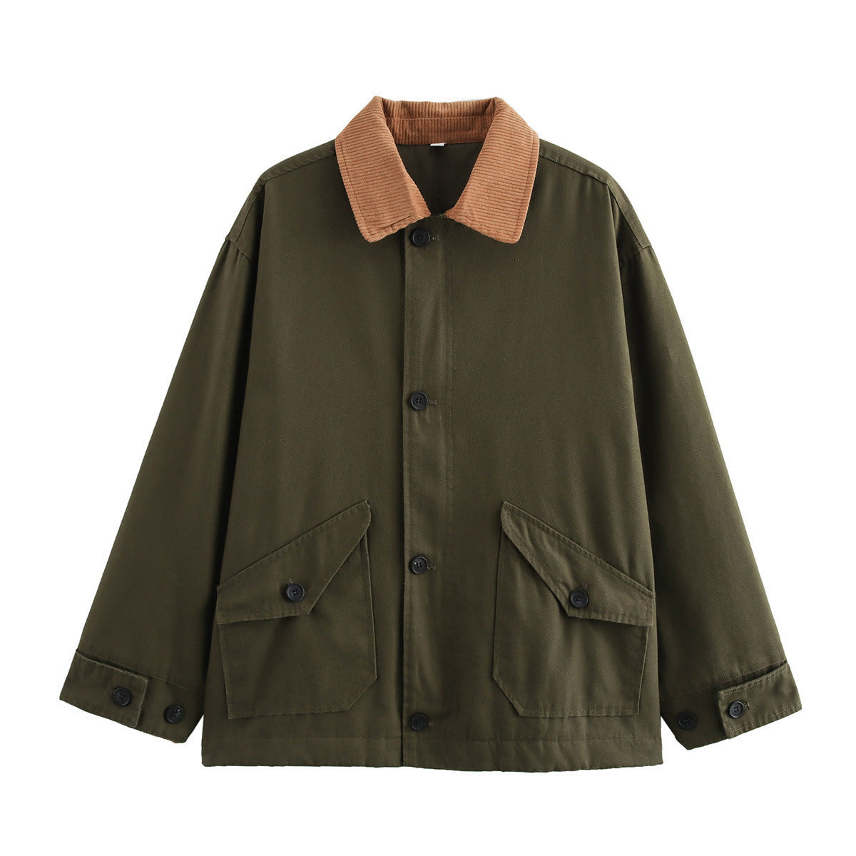 Women's relaxed utility jacket with ribbed collar and practical pockets NOVAE