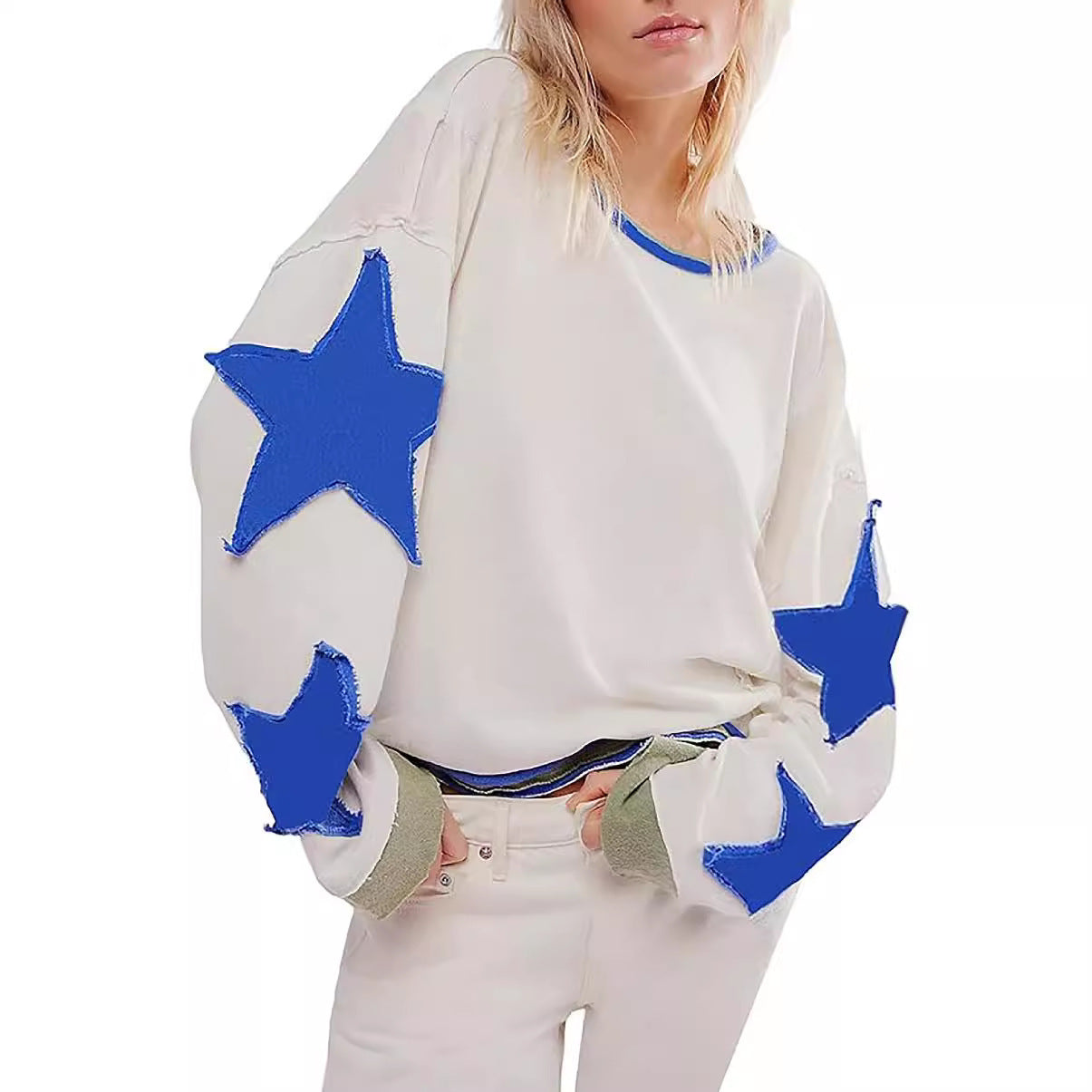 Women's casual sweater with star design NOVAE