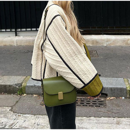 Women's quilted transitional jacket with decorative pockets NOVAE