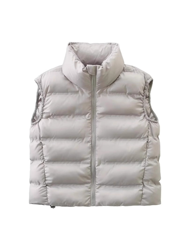 Women's down vest with high collar and comfort fit NOVAE