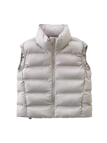 Women's down vest with high collar and comfort fit NOVAE
