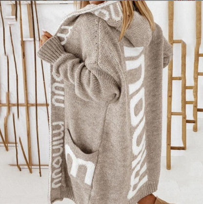 Women's cozy hooded cardigan NOVAE