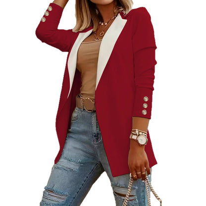 Women's Elegant Blazer with Contrasting Panels NOVAE
