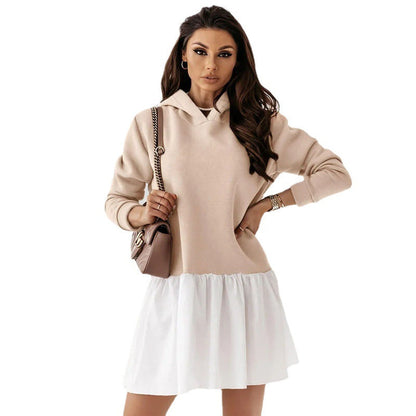 Women's casual hooded sweatshirt dress NOVAE