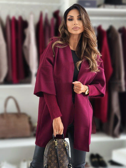 Women's hooded coat made of high-quality material with a structured design NOVAE