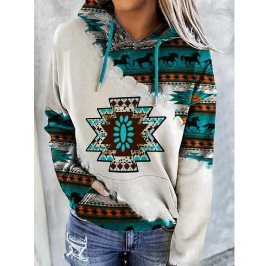 Women's hoodie with innovative tribal design and comfortable fit NOVAE