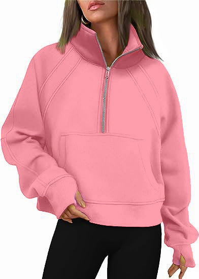 Women's Oversized Sweatshirt with High Collar NOVAE