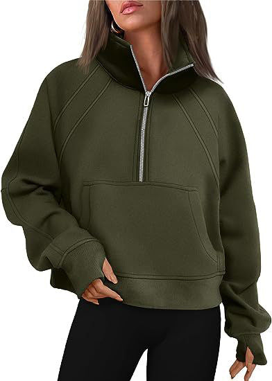 Women's Oversized Sweatshirt with High Collar NOVAE