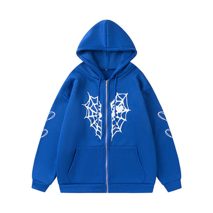 Women's hooded jacket with striking spider motif and practical pockets NOVAE