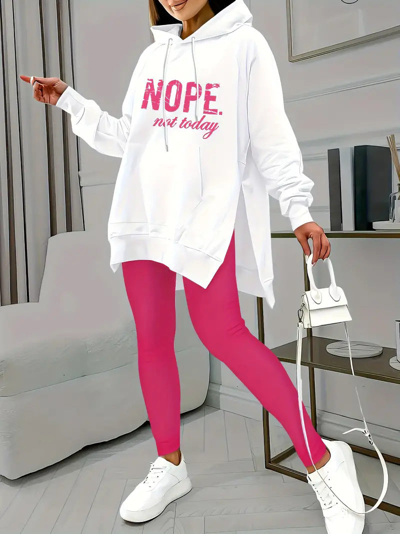 Women's oversized hoodie with creative lettering and a relaxed fit NOVAE