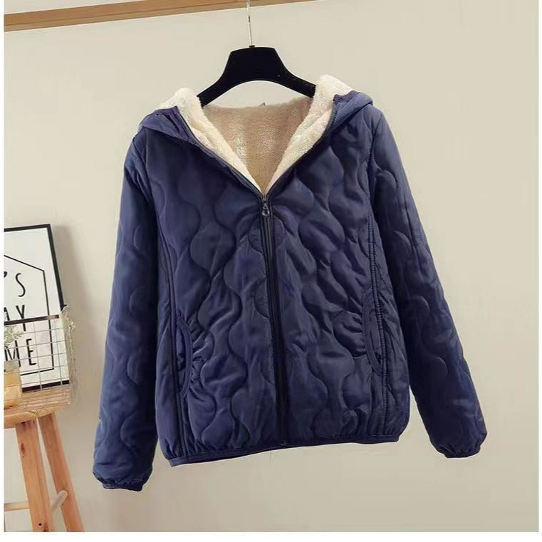 Women's quilted winter jacket with hood NOVAE