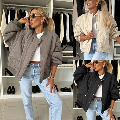 Women's plus-size quilted jacket in a sporty-modern design NOVAE