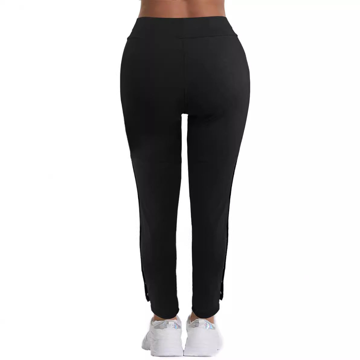 Women's sporty high-waisted leggings with versatile pockets and snap button details NOVAE
