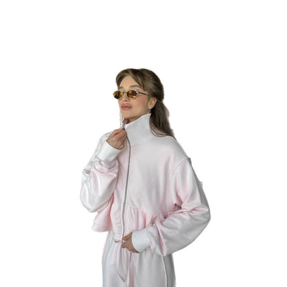 Women's casual cropped hoodie with pockets NOVAE