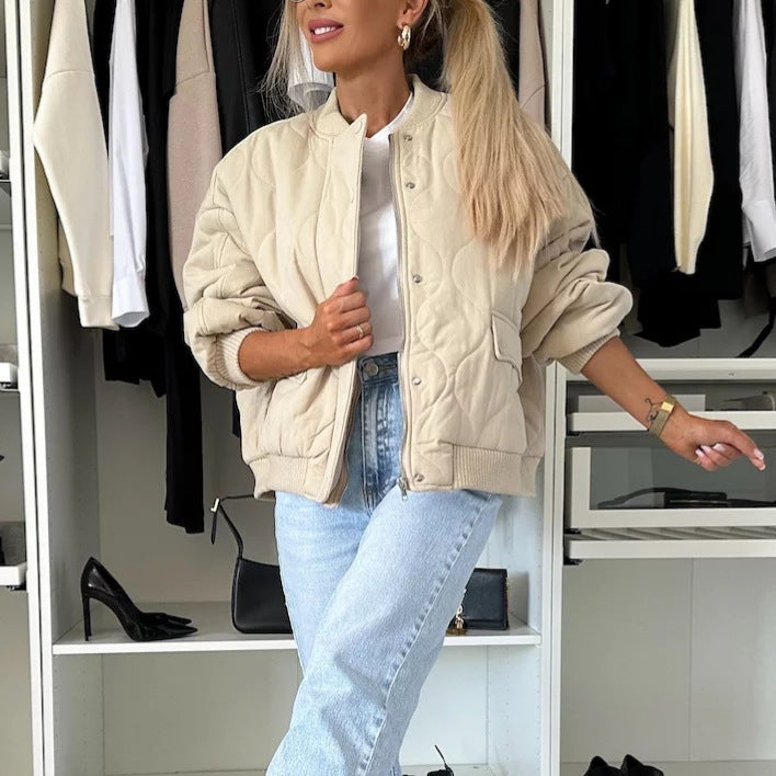 Women's plus-size quilted jacket in a sporty-modern design NOVAE