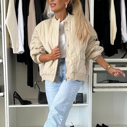 Women's plus-size quilted jacket in a sporty-modern design NOVAE