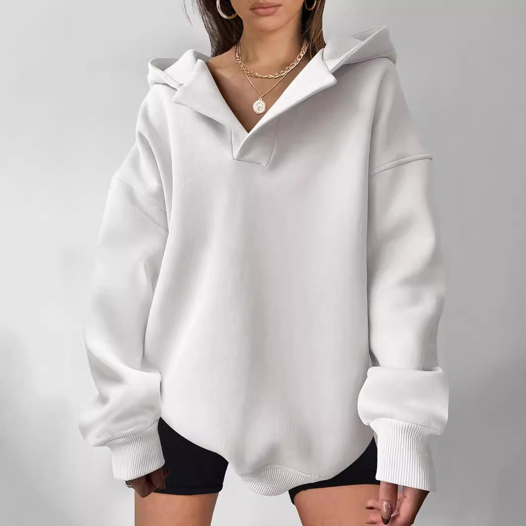 Women's Oversized Hoodie with Unique Collar NOVAE