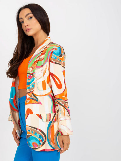 Women's elegant blazer with colorful pattern and modern accents NOVAE