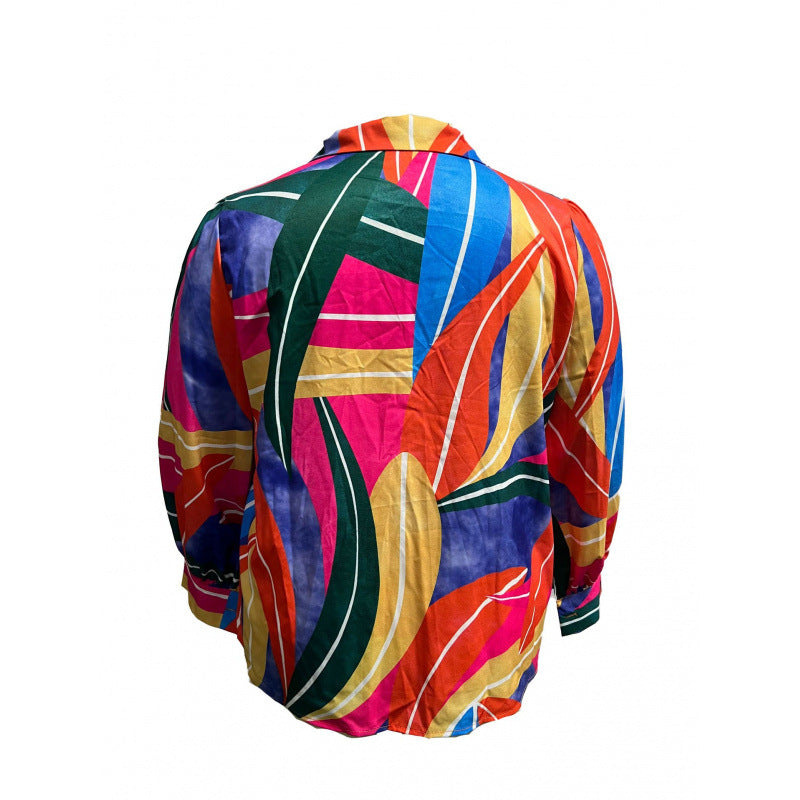 Women's striking blouse with structured sleeves NOVAE