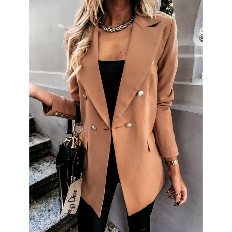 Women's Elegant, tailored blazer with double-breasted button closure NOVAE