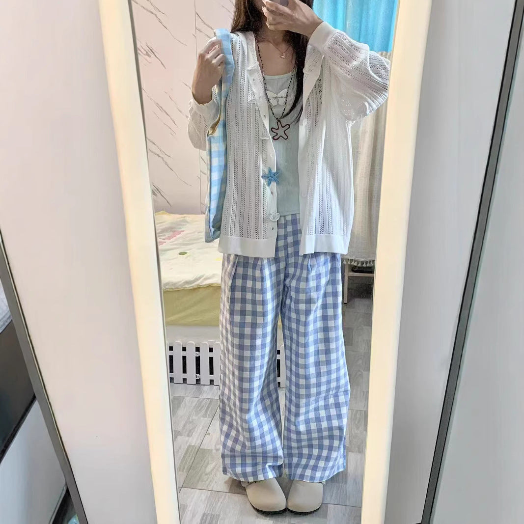 Women's cardigan with airy openwork pattern and practical pockets NOVAE