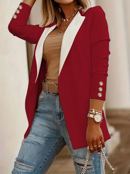 Women's Elegant Blazer with Contrasting Panels NOVAE