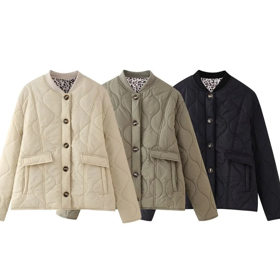 Women's quilted jacket with modern details and practical pockets NOVAE