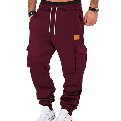 Men's cargo jogging pants with elastic waistband and practical pockets NOVAE