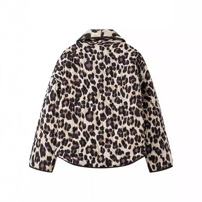 Women's plus-size blazer with animal print and elegant accents NOVAE