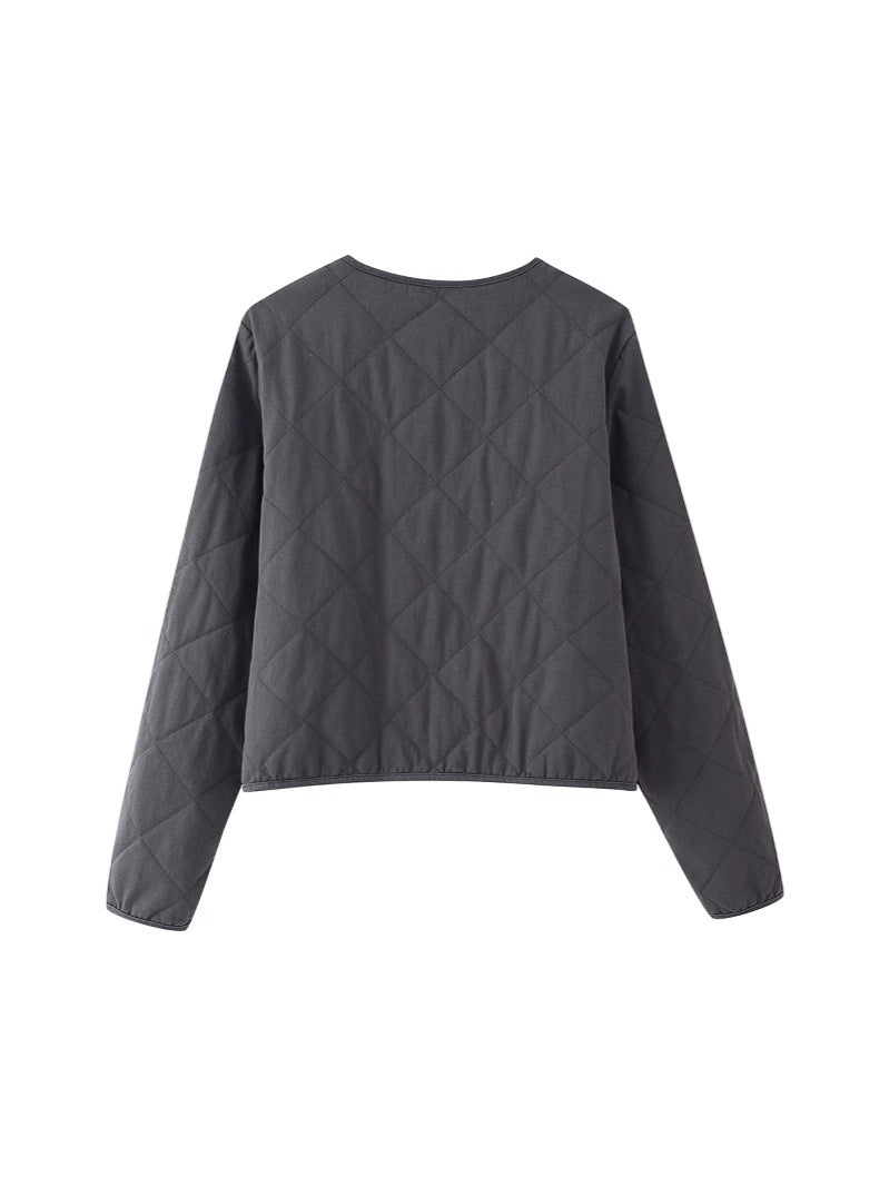 Women's quilted transitional jacket with fashionable zipper and comfortable pockets NOVAE