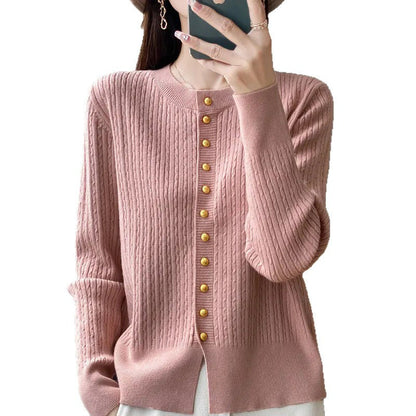 Women's cardigan with gold buttons NOVAE