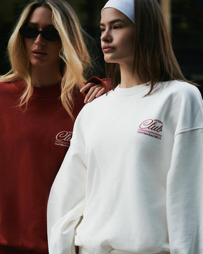 Women's casual sweatshirt with creative logo detail and dropped shoulders NOVAE