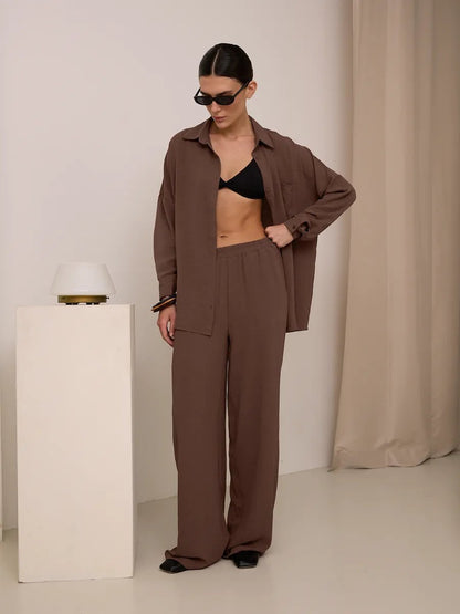 Women's trendy loose-fit shirt blouse NOVAE