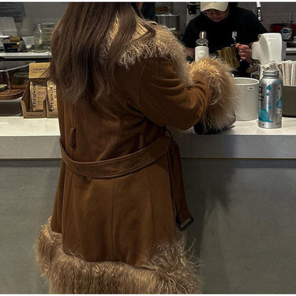 Women's Oversized Winter Coat with Luxurious Faux Fur Collar NOVAE