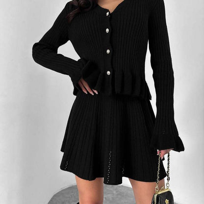 Women's casual dress with pleats and peplum NOVAE