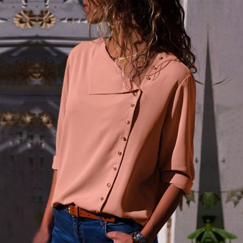 Women's fashionable blouse with subtle button details NOVAE