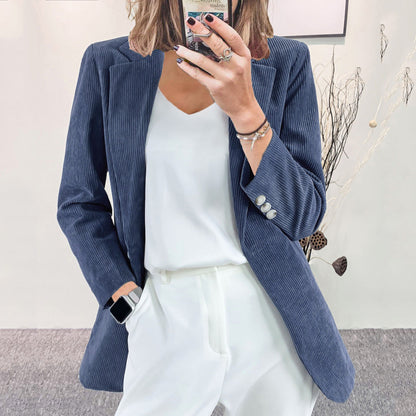 Women's Elegant Structured Blazer with Details on the Sleeves NOVAE