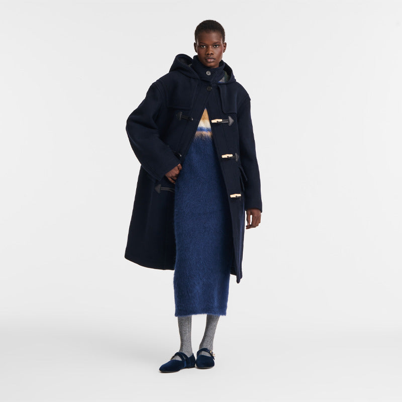 Women's High-Quality Duffle Coat with Hood and Modern Details NOVAE