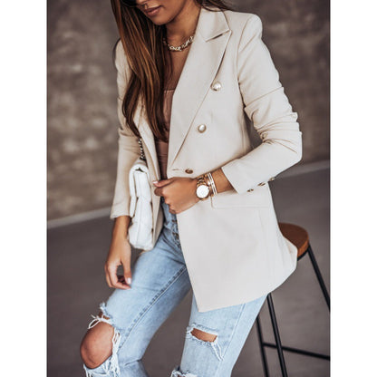 Women's Elegant, tailored blazer with double-breasted button closure NOVAE